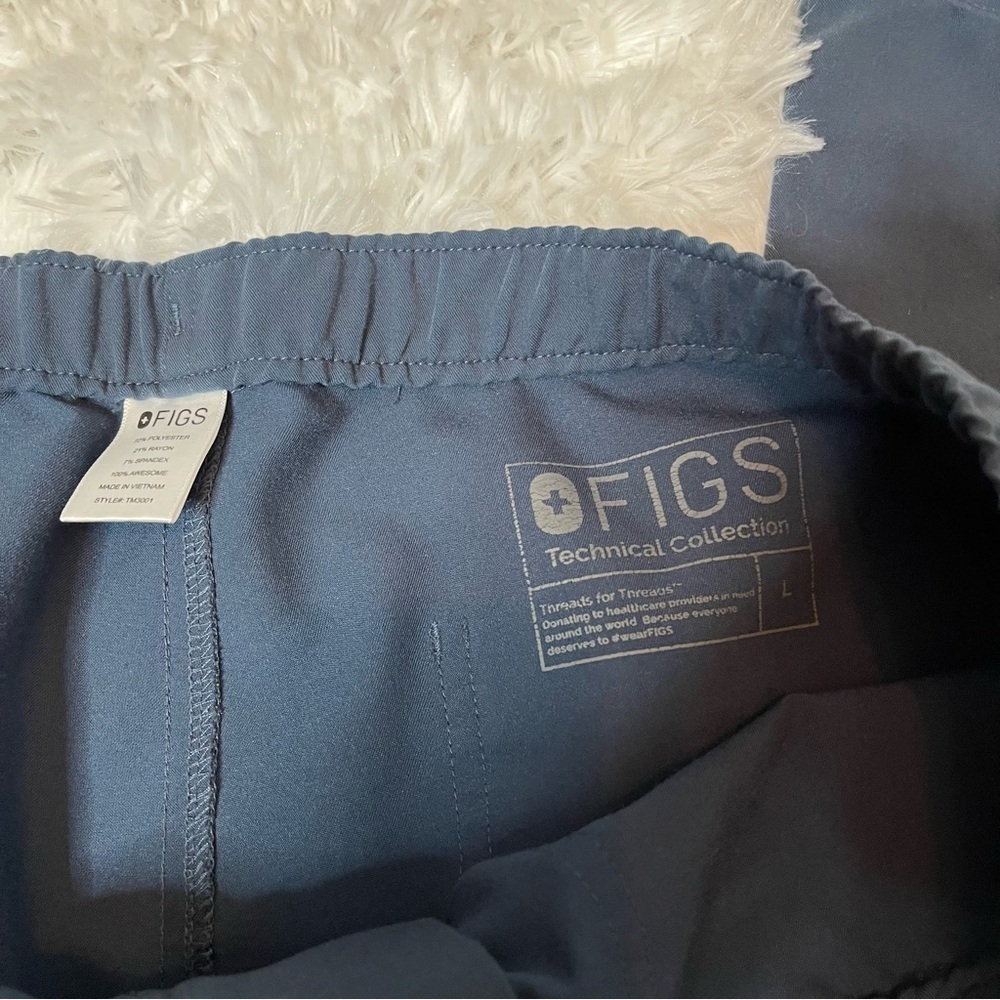 Figs Mens Cairo Cargo Scrub Pants Blue L - Picture 2 of 4
